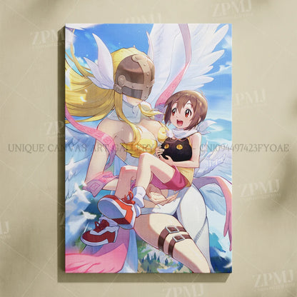 Japanese Anime Canvas Wall Art Digimon Digital Monsters Home Decorative HD Print Poster Painting Modern No Frame For Living Room