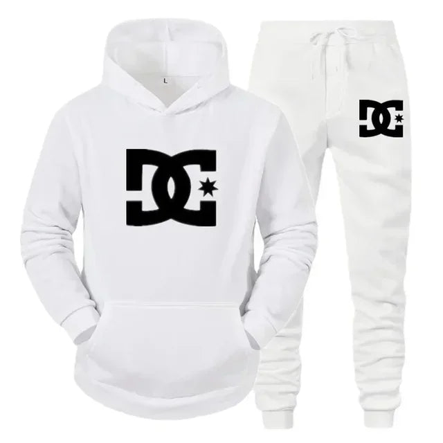 Men's autumn and winter new zipper sweatshirt and casual pants two-piece set, fashionable fitness and sports running suit