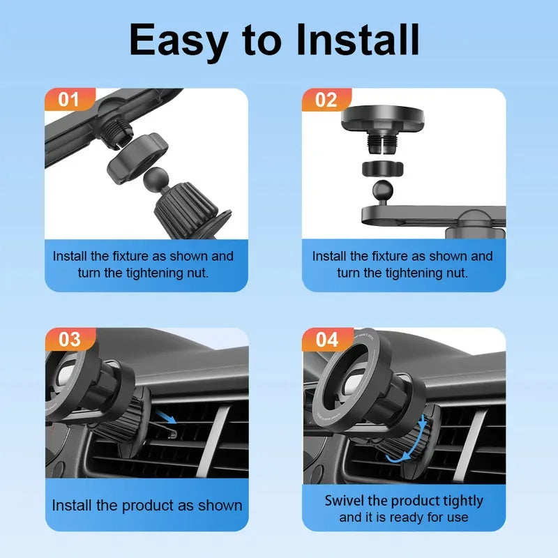 Universal Car Air Vent Magnet Phone Holder Magnetic 2 Phone Mounts Vehicel Car Smart Phone Holders Stands Bracket for Magsafe