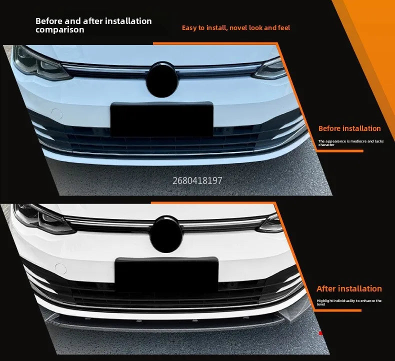 For Volkswagen Golf MK8 2020-2024 Pro Standard Edition Front Lip Spoiler Modification