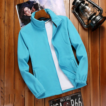 2026 Winter New Women's Zipper Cardigan Sweatershirt Warm Coral Fleece Jacket Ladies Outdoor Running Polar Fleece Coat Clothes