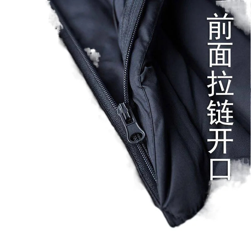 Men's Down Pants Lightweight Warm Inner Lining Deep Crotch High Waist Fitting White Duck Down Middle-aged Elderly Down Pants