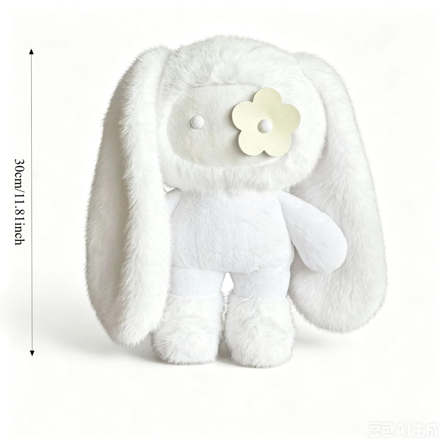 18/30cm Juju Rabbit Keychain Flower Eye Juju Rabbits Keyring Long Ears Bunny Keyring Cute Rabbit Pendant Halloween Birthday Gift