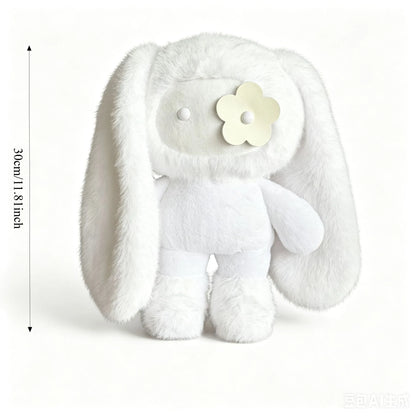 18/30cm Juju Rabbit Keychain Flower Eye Juju Rabbits Keyring Long Ears Bunny Keyring Cute Rabbit Pendant Halloween Birthday Gift