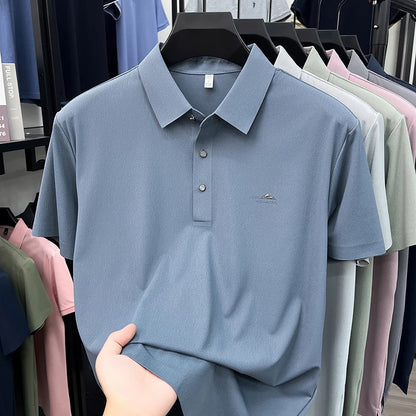 2026High-end Summer New Quick-dry Polo Shirt Men's Short-sleeved T-shirt Casual Business Collar Men's Top Shirt
