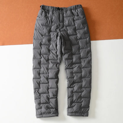 Thickened Winter Ski Pants Men Women Straight Leg Polar Cold Resistant Warm Cotton Trousers Fashionable Long Pants Pure Color