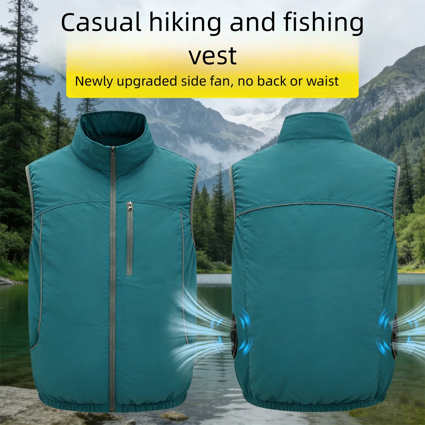 Summer USB Refrigeration Air Conditioning Clothes Men's Outdoor Cooling Fishing Vest Outdoor High-temperature Resistant Workwear