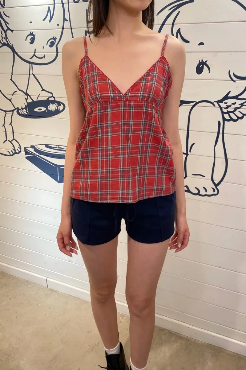 Brandy Melville Pure Cotton Three-Button Base Layer Vest Sweet Style V-Neck Sleeveless Tank Top for Women Spring Summer