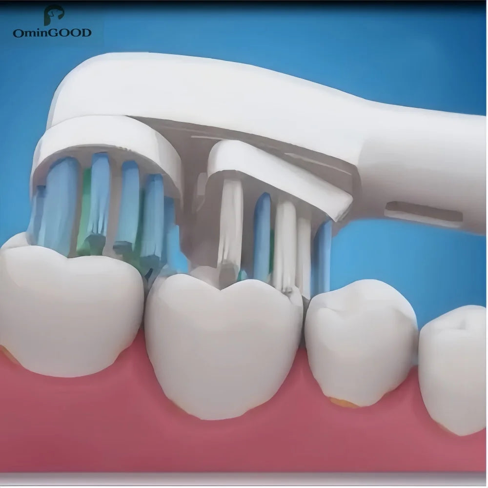 4-24pcs Dual Clean Replacement Brush Head Compatible with OralB Electric Toothbrushes Fit 100 500 1000 2000 3000 5000 6000 7000