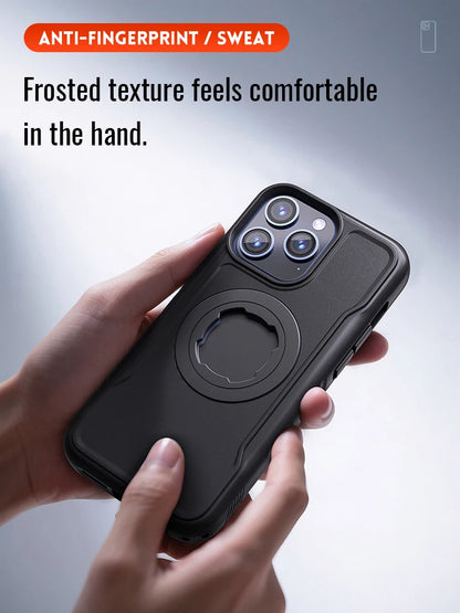 Quad-style Motocycle/Bike Magnetic Shockproof Case For iPhone 17 16 15 14 ProMax Charging Protective Cover with Lock-in Design