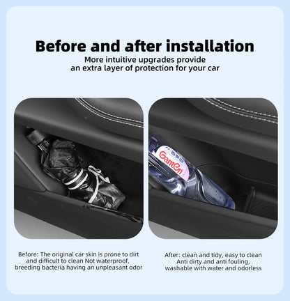 Car Door Side Storage Box  For Tesla Model X S 2023 2024 TPE Gate Slot Anti Dirty Storage Organizer Tidying Car Accessories