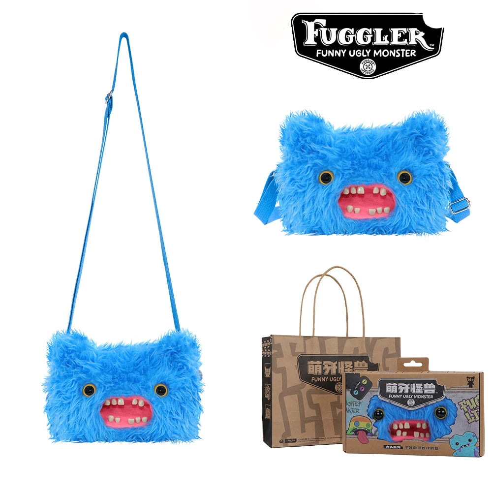 Fugglers Ugly Tooth Monster Fluffy Crossbody Bags Cute Fugg Plush Purse Shoulder Backpack Wallet Girls Boys Cartoon Animal 22CM