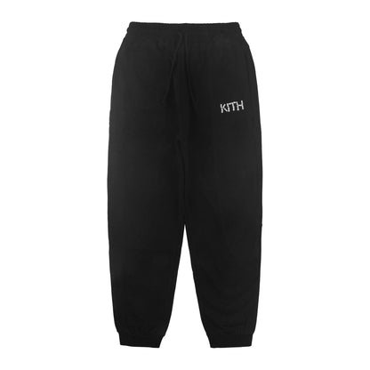 Kith Halloween Limited Embroidered Logo Sweatpants Heavyweight Loopback Fabric Sports Trousers Cuffed Pants for Men And Women