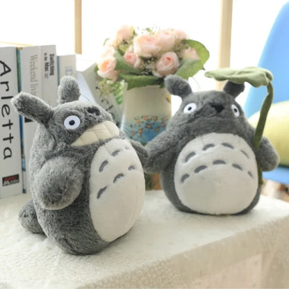 Cartoon Fluffy Lotus Leaf Totoro Plush Toy Stuffed Figure Totoro Doll Cuddly Plushies Throw Pillow Sofa Bed Home Decor Xmas Gift