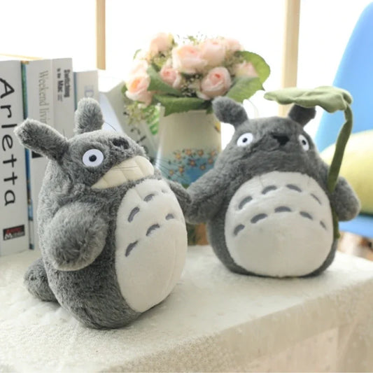 Cartoon Fluffy Lotus Leaf Totoro Plush Toy Stuffed Figure Totoro Doll Cuddly Plushies Throw Pillow Sofa Bed Home Decor Xmas Gift