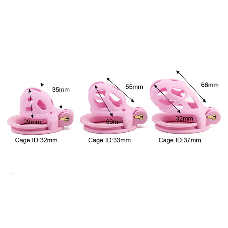 18+ Body-Safe Small Short Plastic Chastity Cage - Discreet Lower Body Wear, Anti-Masturbation Lock for Men Adult Sex Toy