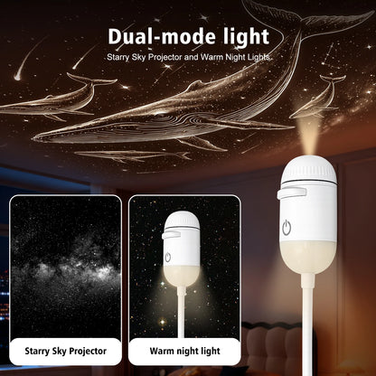 Romantic LED Starry Sky Night Light USB Powered Saturn Galaxy Projector Lamp for Car Roof Party Room Ceiling Decor Plug and Play