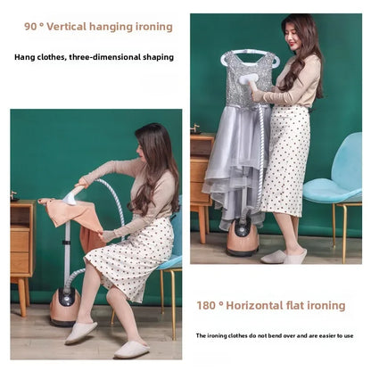 EU/UK Smart Household Appliance Double Rod Vertical Hanging Steam Portable Fast-heat Steam Ironing With Band Plate For Clothes