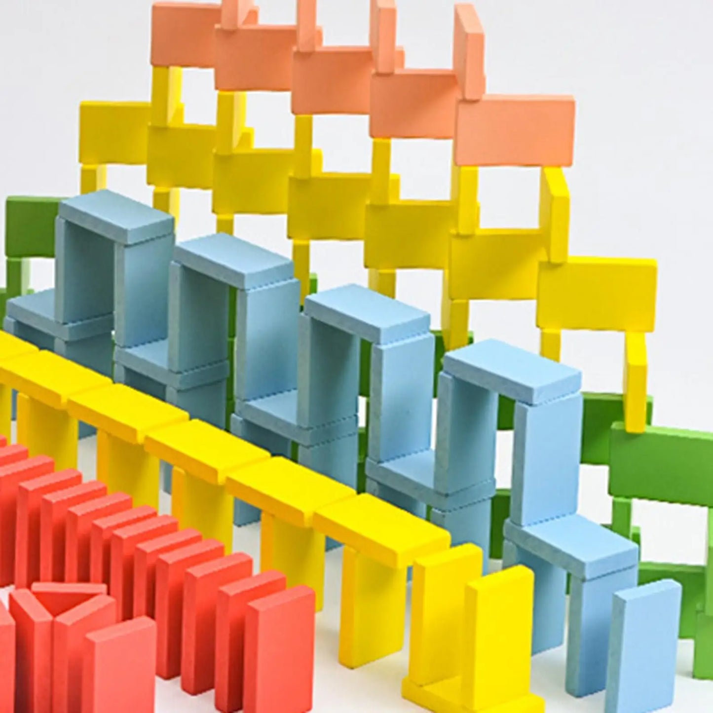 Colorful Wooden Building Blocks Educational Games Tile Toy for Kids Adults Birthday Gift for Boys Girls