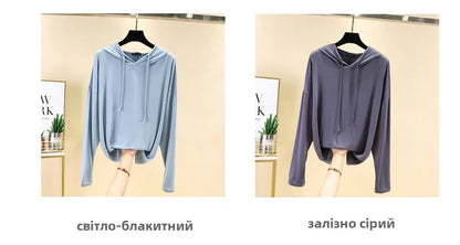 Spring Summer New Modal Long Sleeve Hoodie T-Shirt Women plus Size Loose Base Shirt Slimming Sun Protection Top Korean Style