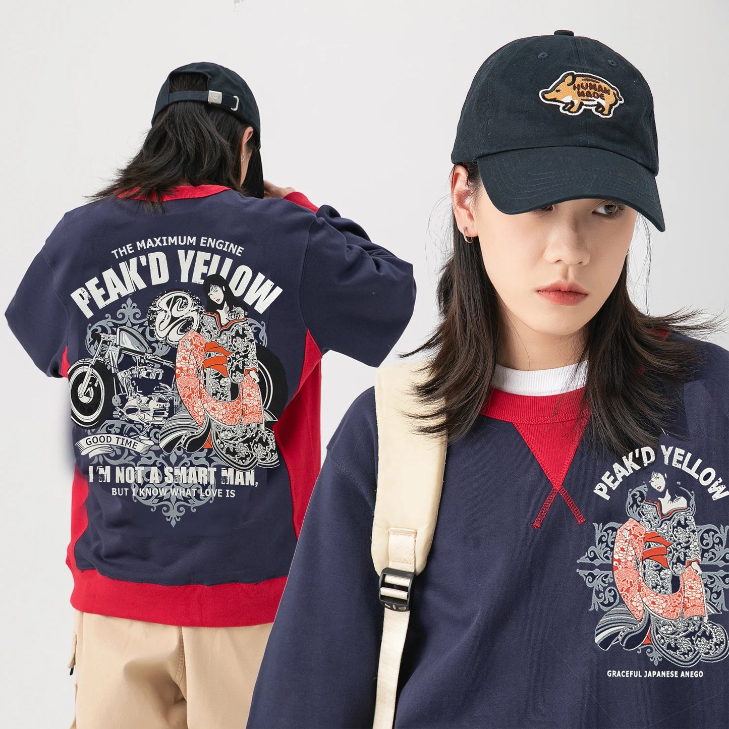 Monkey Store Autumn Winter Hoodie Unisex Casual Print round Neck Sweatshirt Warm Comfortable Cotton Long Sleeve Youth Fashion