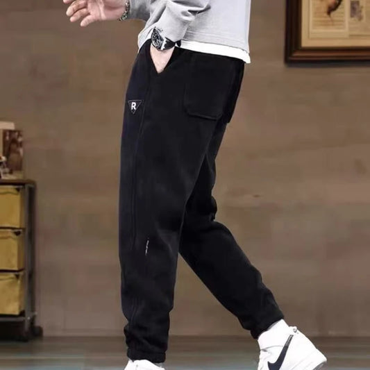 Men’s Winter Fleece Lined Pants Thick Corduroy Joggers Warm Casual Trousers for Cold Weather 2026