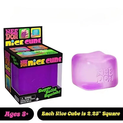 Schylling NeeDoh Solid Cube Sensory Squeeze Toy Stress Relief Anxiety Reliever Squishy Stress Buster for Sensory Needs