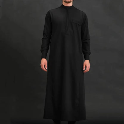 Muslim traditional men's robe, elegant and luxurious embroidered robe, casual festival Islamic men's robe