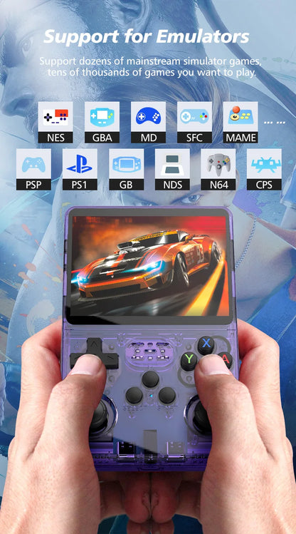 Open Source R36S Retro Handheld Video Game Console Linux System 3.5 Inch IPS Screen Portable Pocket Video Player 64GB Games Gift