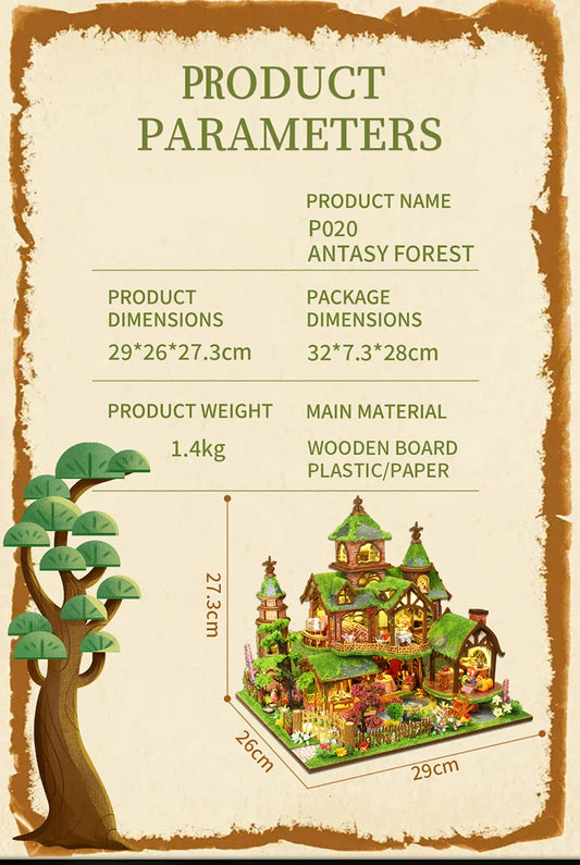 DIY Doll House Wooden Miniature Kit Furniture Litht Dollhouse Furniture Handmade Model Assembly Toys Case Birthday Gifts