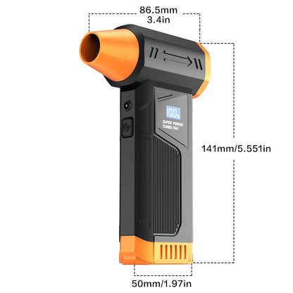 【2026 New】Brushless Wireless Jet Fan Turbo Air Blower For Car Cleaning With LED Light Digital Display Portable Outdoor BBQ Use