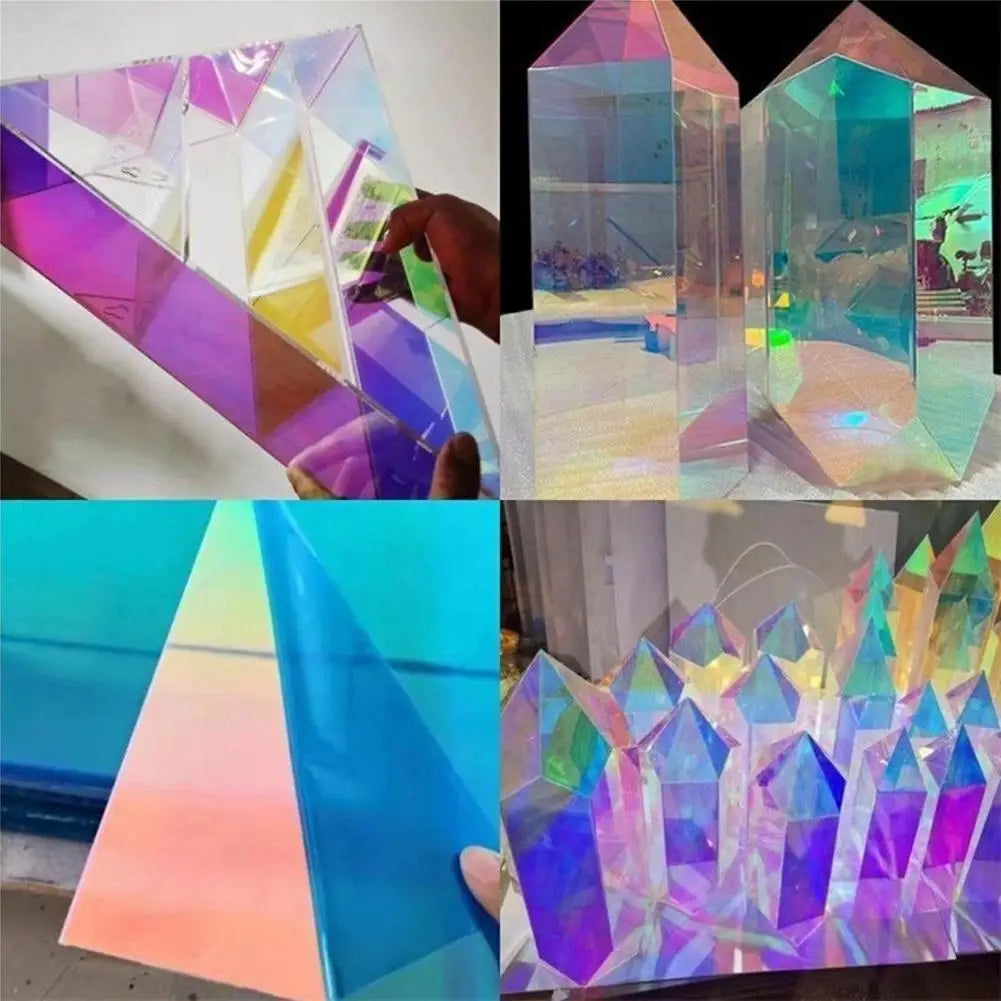 2X2/3X3cm 100-300PCS Mini Holographic Acrylic Blocks DIY Wall Decorations Reflective Acrylic Sheet Home Decoration Crafts Wall D