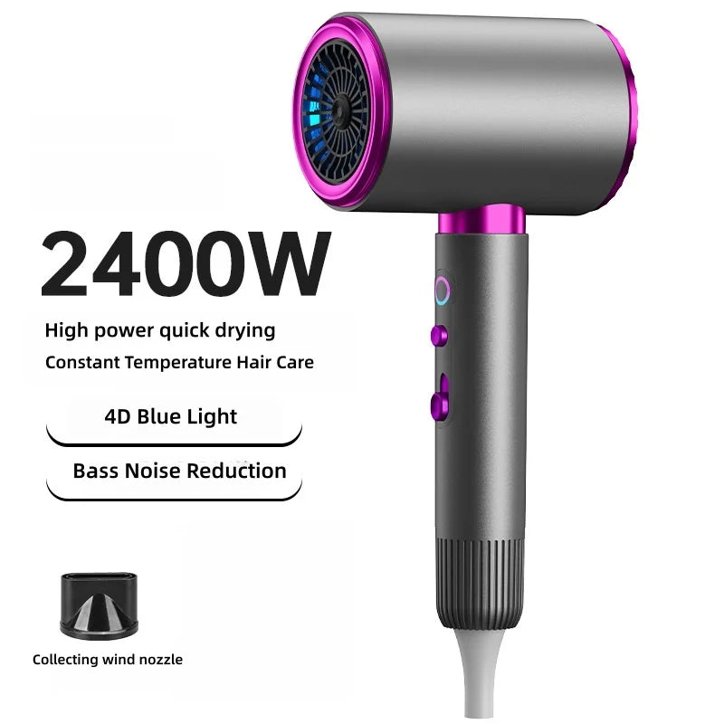New High-Speed Hair Dryer 2400W High Power 15 Second Quick Drying Silent Negative Ion Hair Care Home Hair Salon Hair Dryer