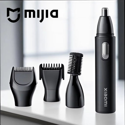 MIJIA 4 in 1 Electric Nose Ear Hair Trimmer for Men Painless USB Rechargeable Sideburns Eyebrows Beard Hair Clipper Shaver