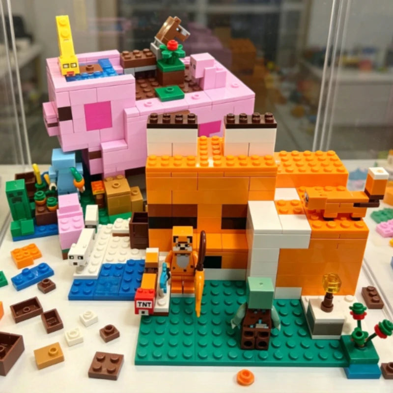 Creator Animal Parrot Frog fox Pig House Building Brick Brick Toy Birthday Gift