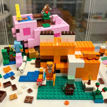 Creator Animal Parrot Frog fox Pig House Building Brick Brick Toy Birthday Gift