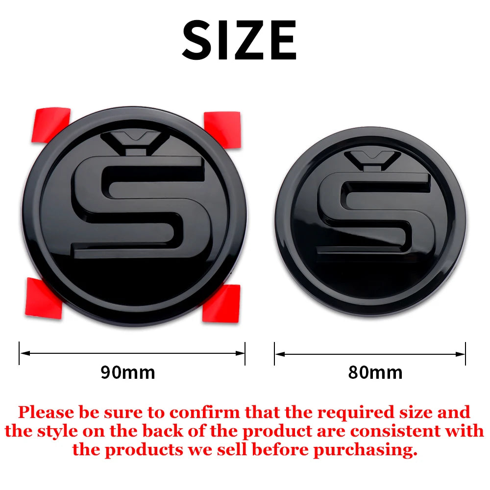 8/9/10cm Emblem Car Front Hood Badge Rear Trunk Sticker for Skoda Octavia Rapid Fabia S Logo Superb KAMIQ Kodiaq VRS Accessories
