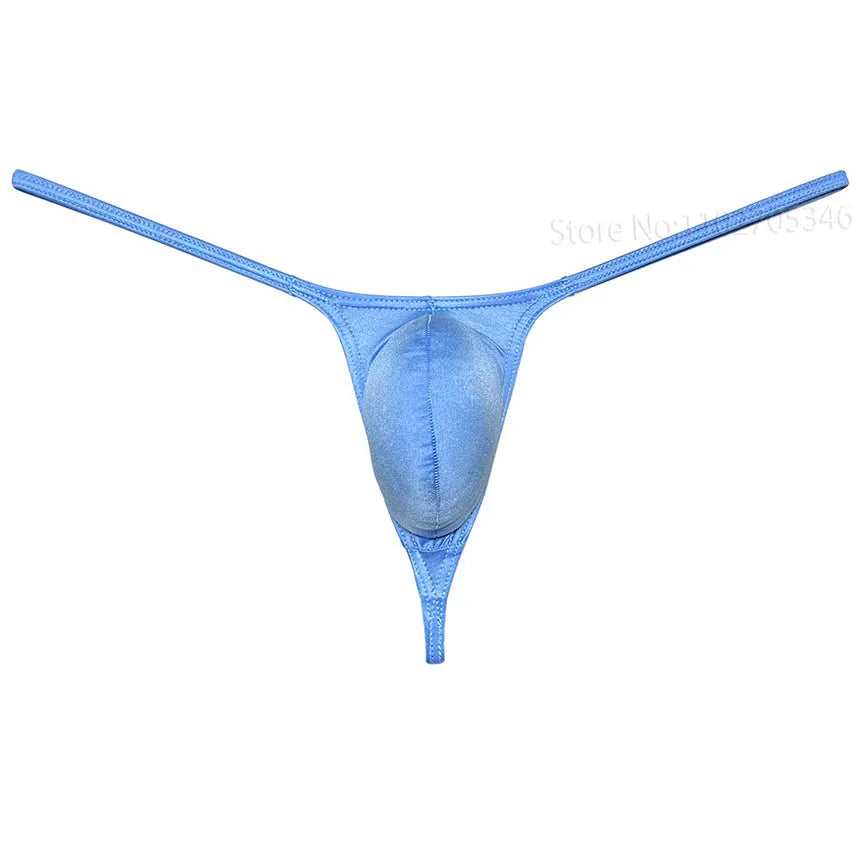 3pcs Men's Thongs Underwear Silky Smooth Bikini Briefs Men G-string Contour Pouch Tangas Mini Underpants Quick-dry Breathable