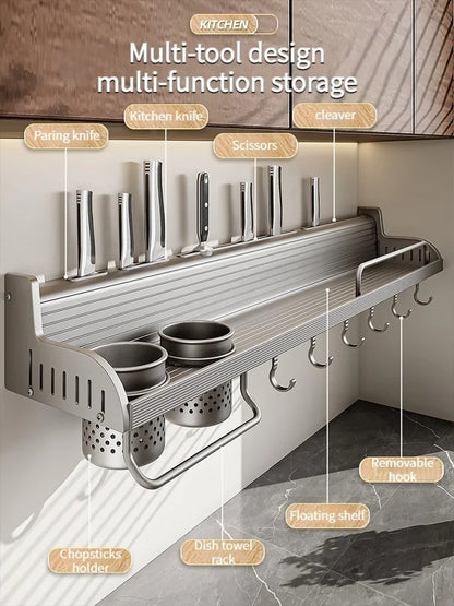 Kitchen Spice Storage Knives Holder Knife Stand Spice Rack Organizer Knives Holder Spoon and Chopsticks Rest Hanging Organizers