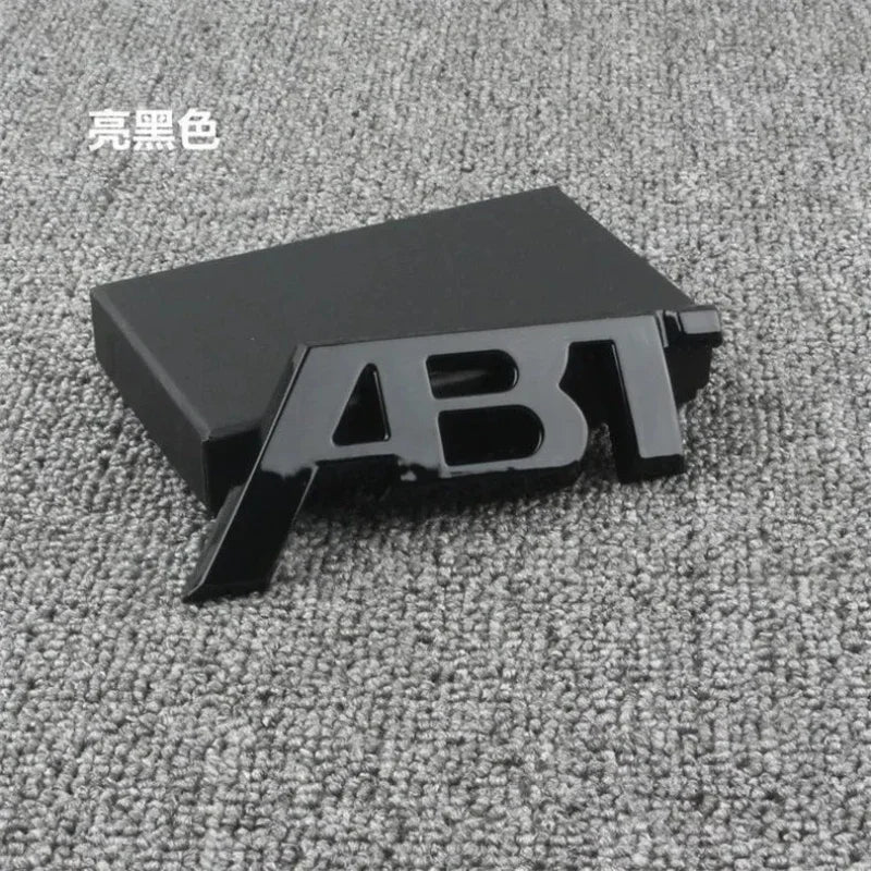 ABT-Style Gloss Black Rear Trunk Emblem - 1PCS Adhesive Badge Compatible with Audi A3/A4/A5/A6/A7/A8 & Q2/Q3/Q5/Q7 Models