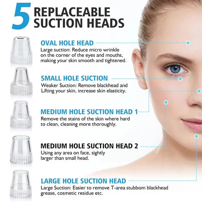 Electric Blackhead Remover Portable USB Facial Pore Cleaner Spot Acne Pimple Black Head 3 levels Clean Beauty Machine