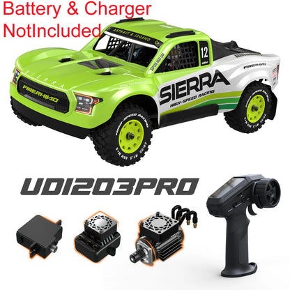 UDIRC 1203PRO 1/12 RC Short Course Truck 3S Brushless 4WD All Terrain Truck RTR Gyro Center Diff 3S BAT 4-Color LED Light System