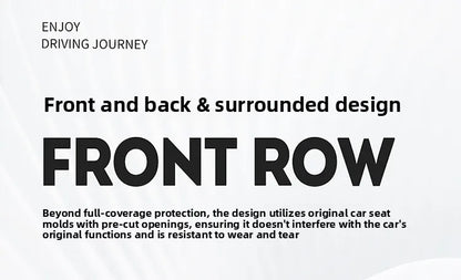Universal Auto Split Seat Car Full Seat Cover Breathable Ice Silk Nappa Leather Car SUV Cushion Full Seats Cover Protection