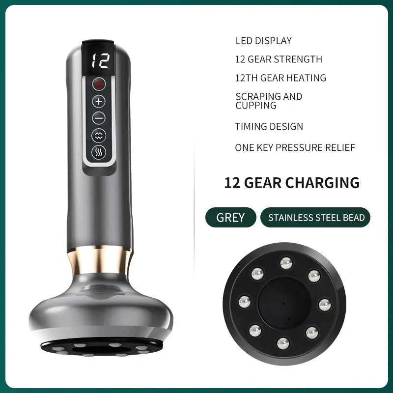 Rechargeable Electric Cupping Massager Vacuum Suction Cup GuaSha Beauty Health Scraping Massager Body Care Tools Portable Ease