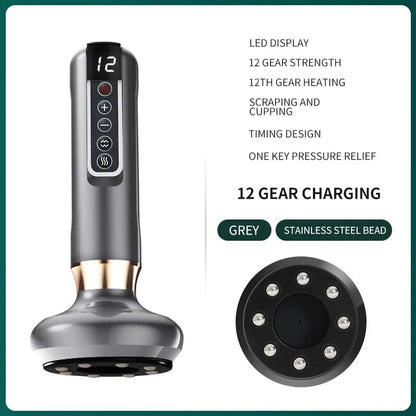Rechargeable Electric Cupping Massager Vacuum Suction Cup GuaSha Beauty Health Scraping Massager Body Care Tools Portable Ease