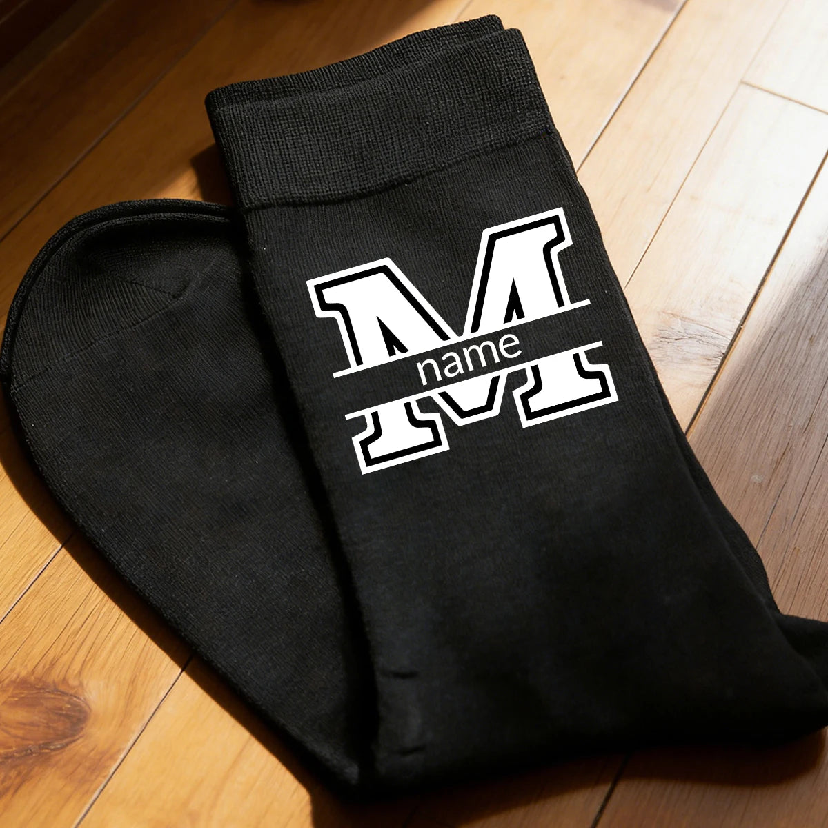 Custom Text Black Socks,Personalized Mens Socks,Socks For Women,Wedding Gifts,Customized Name Boys Socks,