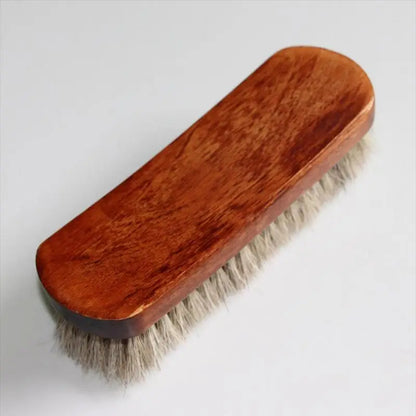 Large Size Soft Bristle  Hair Brush for Polishing And Oil Application on Leather Shoes Wooden Handle Shoe Cleaning Brush