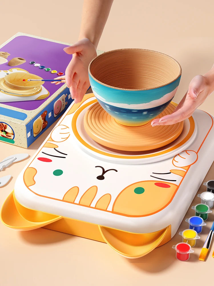 Kids Air Dry Clay DIY Set Creative Supplies Modeling Kit with Paints Non-Toxic Crafts Gift Educational Art Toys for 6 Year Gifts