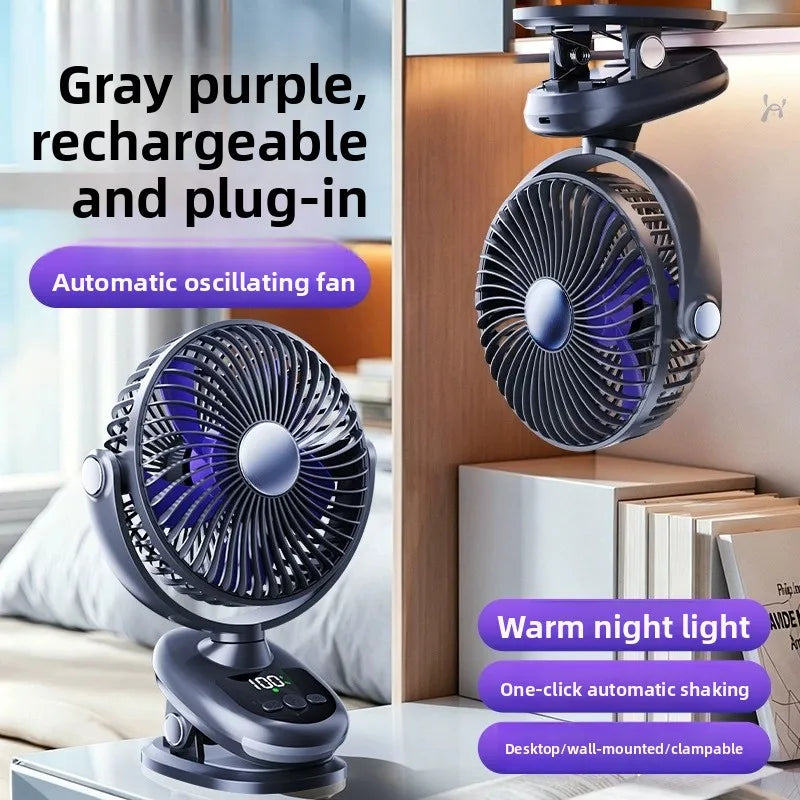 Desktop fan Car vertical hanging Adjustable multi-function double head fan Summer household fan