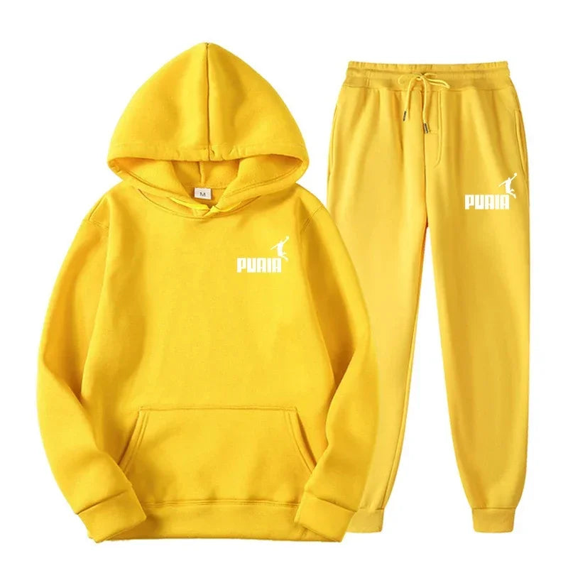 2025New Men's and Women's Hoodie Jacket Fashion Street Casual Set Autumn/Winter Brushed Sweatwear+Pants 2025 Multi Color Set